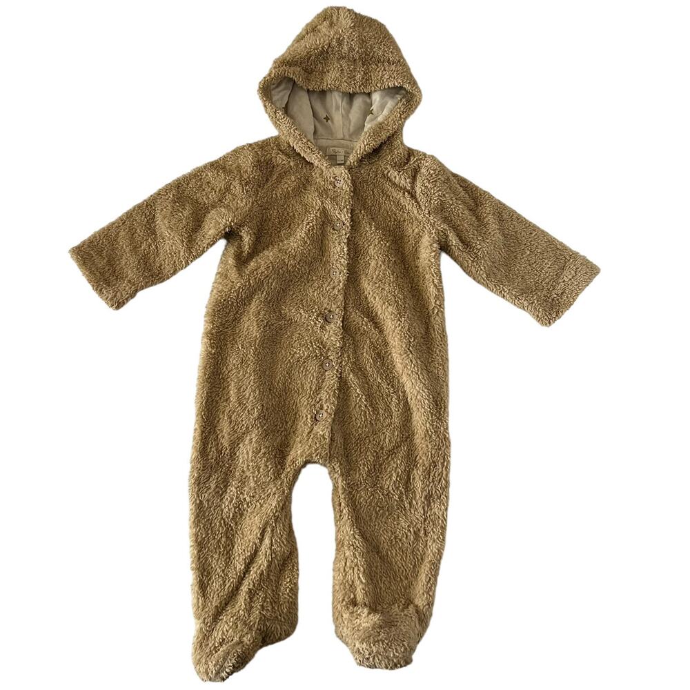 Rylee + Cru Sherpa Teddy Bear Jumpsuit Bunting